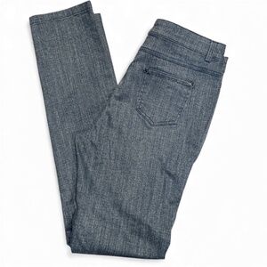 Louna Herringbone Slim Jeans with Rhinestone Pocket Trim – Size M